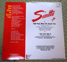 【12inch Single】　SINITTA / RIGHT BACK WHERE WE SYARTED FROM　（輸入盤）_画像2