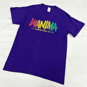 1434◎ WANIMA ワニマ バンド Tシャツ バンT カットソー 半袖 ビック ロゴ プリント カジュアル パープル メンズM