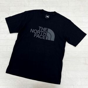 1434◎ THE NORTH FACE ザ ノースフェイス トップス Tシャツ カットソー クルーネック 半袖 ビック ロゴ プリント ブラック メンズL