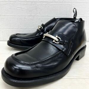 1437◎ 日本製 BART 靴 ビジネス シューズ ビット ローヒール カジュアル フォーマル 無地 ブラック メンズ27.0