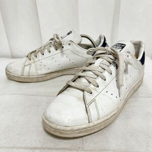 和322★① adidas STAN SMITH アディダス スタンスミス レザー スニーカー シューズ 26.5 ホワイト ネイビー メンズ