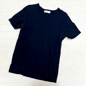 1445◎ Calvin Klein platinum カルバンクライン プラチナム トップス Tシャツ カットソー 半袖 無地 ネイビー メンズL