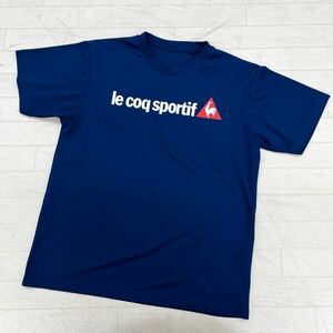 1449◎ le coq sportif WONDA ル コック スポルティフ コラボ tシャツ カットソー 半袖 クルーネック ロゴ プリント ネイビー メンズ