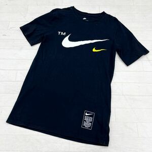 1449◎ NIKE ナイキ トップス tシャツ カットソー 半袖 クルーネック ロゴ プリント カジュアル ブラック メンズS