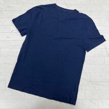 1434◎ TOMMY JEANS トミー ジーンズ トップス Tシャツ カットー 半袖 クルーネック ロゴ 刺繍 ネイビー メンズL_画像2