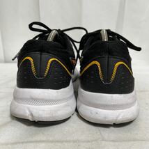 和321★ asics JOLT アシックス ジョルト スニーカー ランニングシューズ 25.5 ブラック オレンジ メンズ_画像3