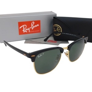 1円 ■ 未使用品 レイバン サングラス RB 3016F ブラック系 プラスチック クラブマスター Ray・Ban ■E.Bii.oR-19