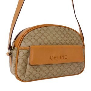 1円 ■ セリーヌ ショルダーバッグ ブラウン系 トリオンフ PVC レディース おでかけ おしゃれ CELINE ■E.Bgui.oR-15