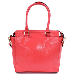 1円 ◆新品同様 kate spade ケイトスペード 2wayショルダー ハンドバッグ パテントレザー ピンク◆E.Bmu.Gt-18☆の画像3