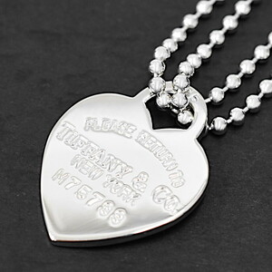 1 jpy * as good as new TIFFANY&Co. Tiffany pendant necklace return tu Heart tag SV925 silver *E.Buo.rS-03