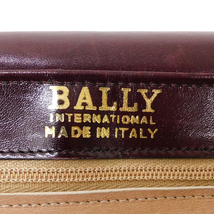 1円 ■ バリー ショルダーバッグ ボルドー系 レザー ゴールド金具 高級感 肩掛け お洒落 女性 BALLY ■K.Bes.Gt-02_画像8