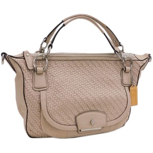 1 jpy # ultimate beautiful goods Coach handbag 19312 beige group leather .... stylish lovely COACH #E.Bee.hP-06