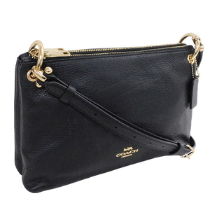 1 jpy # ultimate beautiful goods Coach shoulder bag Madison leather black group lady's F76645 COACH #E.Bii.zE-19