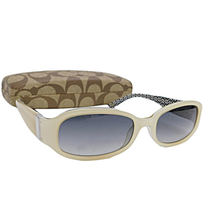 1 jpy # Coach sunglasses plastic white group Mini signature S429 case attaching UV cut COACH #E.Bsor.tI-19