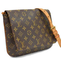 1円 ◆定価10万 LOUIS VUITTON ルイヴィトン バッグ ミュゼットタンゴショート M51257 モノグラム ブラウン◆E.Csom.tI-18_画像1