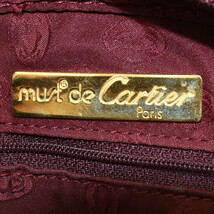 1円 ◆極美品 Cartier カルティエ ハンドバッグ 肩掛け マストライン レザー ボルドー◆E.Csom.tI-17_画像9