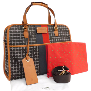 1 jpy # beautiful goods Kate Spade 2WAY business bag multicolor pattern canvas × leather kate spade #E.Bes.lA-30