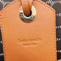 1円 ■ 美品 ケイトスペード 2WAYビジネスバッグ マルチカラー 柄 キャンバス×レザー kate spade ■E.Bes.lA-30_画像8