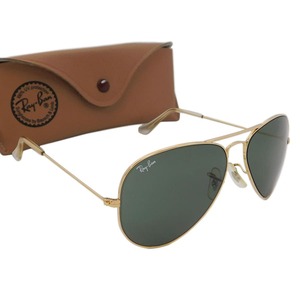 1 jpy # ultimate beautiful goods RayBan sunglasses gold group metal aviator stylish case attaching Ray*Ban #E.Bgp.eC-14