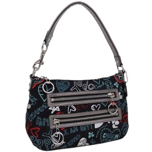 1 jpy # beautiful goods Coach handbag multicolor series canvas × leather poppy .... usually using COACH #E.Bsm.tl-15