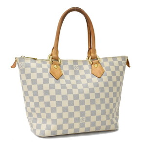 1 jpy * beautiful goods LOUIS VUITTON Louis Vuitton tote bag sareyaPM N51186 Damier azur canvas white *E.Cilr.oR-23