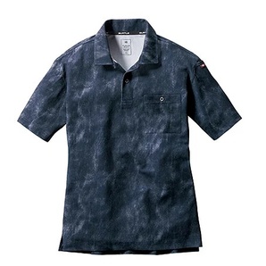 Ｂｕｒｔｌｅ ６６７ 半袖 ポロシャツ インディゴ ＬＬ バートル 吸汗速乾 定番の画像2
