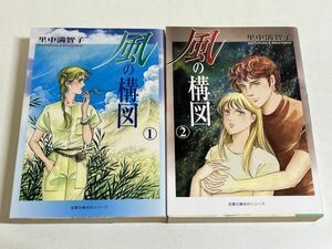 305-A19/風の構図 全2巻セット/里中満智子/双葉文庫名作シリーズ/2004年 全巻初刷