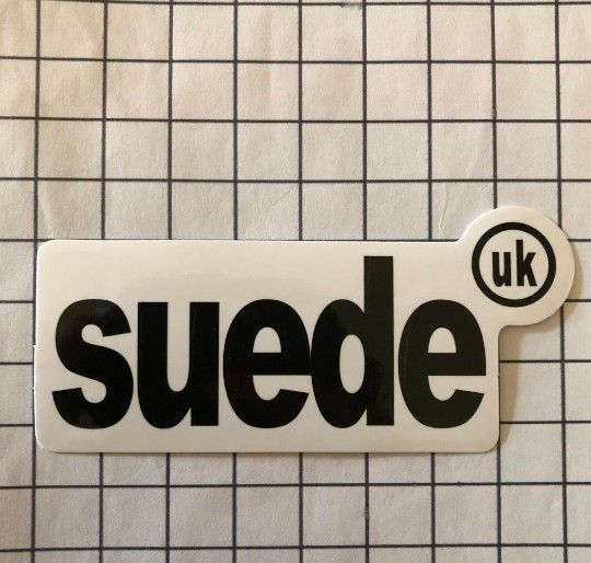 SUEDE　文字　イギリス　黒　ロック　ステッカー　防水シール