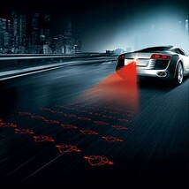 【新品】 レーザー テールライト レッドハート LED フォグランプ 車 赤色 信号_画像1