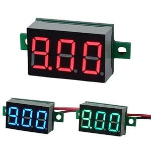 [ new goods ] digital voltmeter green 2 line type DC3.2v~DC30v Green green voltmeter .