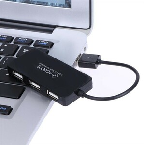 【新品】USBハブ 4ポート USB2.0 マルチスプリッター（黒）