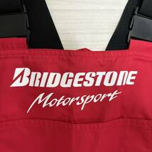 美品■ブリジストン■サロペット オーバーオール つなぎ 作業着 赤 レッド M オールインワン サスペンダー BRIDESTONE Motorsport 男女兼用_画像6