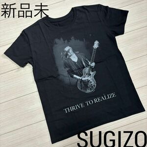 新品未■SUGIZO■フォト Tシャツ THRIVE TO REALIZE M 炭黒 ブラック LUNA SEA X JAPAN エックス ジャパン ソロライブ バンT バンドTシャツ