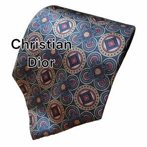 【Christian Dior】　カーキ系　総柄　アメリカ製