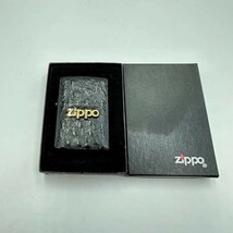 F369-ST10-346 ◎ Zippo ジッポー ローラー式オイルライター ブラック レザー 喫煙具 喫煙グッズ 箱付き ③_画像1