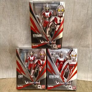 G614-U13-2393 BANDAI バンダイ ULTRA-ACT ウルトラアクト ウルトラマン,ゾフィー,ウルトラセブン アクションフィギュア 3点セット ⑥