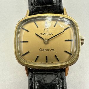 F149-U13-2510 ◎ OMEGA オメガ GENEVE ジュネーブ 手巻き ゴールド文字盤 2針 アナログ レディース 腕時計 約24mm 稼働 ①