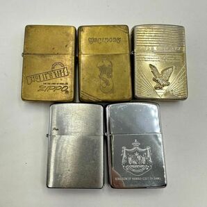 F301 まとめ ◎ Zippo ジッポー ローラー式オイルライター 5点セット シルバー ゴールド Lyle&Scott シンガポール ハワイ 2点火花ありの画像1