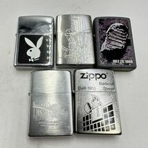 H153 まとめ ◎ Zippo ジッポー オイルライター 5点まとめセット プレイボーイウサギ ブルックリン橋 他 喫煙具 箱付き 4点火花あり ①_画像1