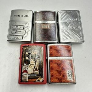 H156 まとめ ◎ Zippo ジッポー オイルライター 5点まとめセット 1977 1951 他 喫煙具 喫煙グッズ 箱付き 5点火花あり ①