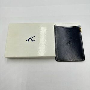 H217-SB2-833 ◎ KITAMURA キタムラ 定期入れ パスケース 小物 ネイビー 箱付き サイズ(約)10.3×7.1cm ①