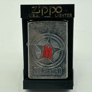 F389-ST22-55 ◎ Zippo Selection ジッポー セレクション Marlboro マルボロ スターコンパス シルバーカラー 喫煙具 ケース付き ③