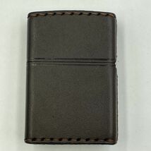 F391-ST22-60 ◎ Zippo ジッポー ローラー式オイルライター Marlboro MEDIUM マルボロ ミディアム 革製カバー レザー 木箱付き 懸賞品 ③_画像3