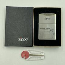 F393-ST10-249 ◎ Zippo ジッポー ローラー式オイルライター シルバーカラー フリント 箱付き 火花あり ③_画像1