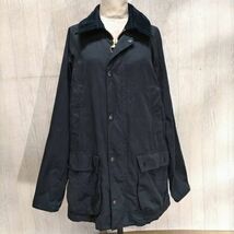 I644-U13-2599 Barbour バブアー ビデイル ジャケット ブラック 表記サイズ42(XLサイズ) 着丈約79cm 肩幅約55cm 袖丈約65cm ⑥_画像1