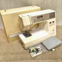 I606-U13-2618 JANOME ジャノメ MODEL 7100 センサークラフト7100 コンピューターミシン フットペダル,本体カバー付き 動作確認済み ⑥_画像1