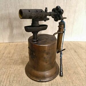 I603-ST7-688[ pickup limitation ] TIGER Tiger brass made gasoline torch lamp gas burner Blow Torch Showa Retro antique ⑥