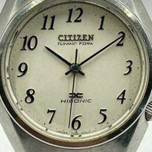 F437-U13-2221 ◎ CITIZEN シチズン HISONIC ハイソニック メンズ腕時計 3720-375025Y クオーツ 白文字盤 フェイス約37mm ③