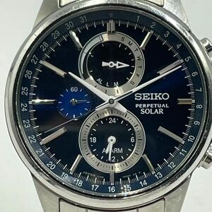 F438-ST10-315 ◎ SEIKO セイコー SPIRIT スピリット メンズ腕時計 ソーラー V198-0AC0 スモールセコンド フェイス約38mm 稼働 ③