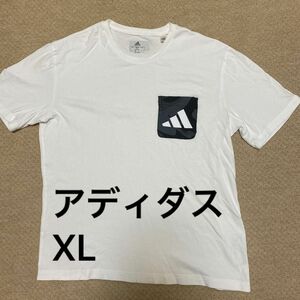 アディダス　Tシャツ　XL 半袖Tシャツ ホワイト